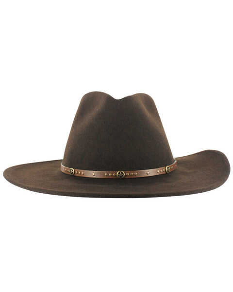 Image #4 - Cody James Men's Sedona 2X Felt Western Fashion Hat, Brown, hi-res