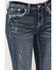 Image #4 - Grace In LA Women's Medium Wash Paisley Cross Pocket Bootcut Stretch Denim Jeans, Medium Wash, hi-res