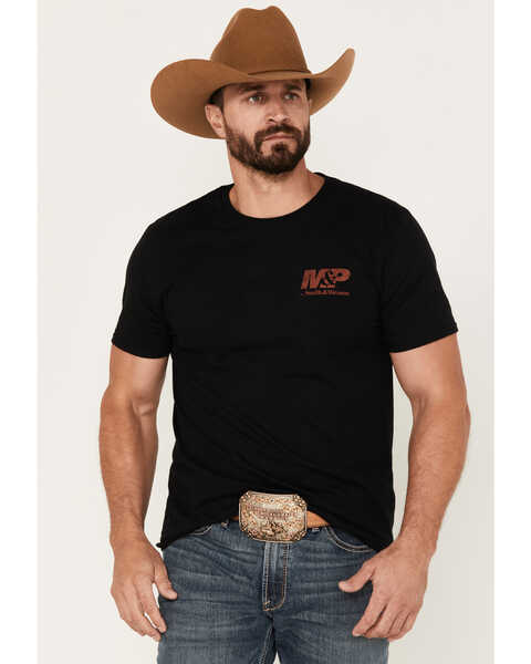 Image #2 - Smith & Wesson Men's M&P Eagle Shield Short Sleeve Graphic T-Shirt, Black, hi-res