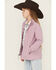 Image #3 - Ariat Girls' Solid Softshell Jacket, Lavender, hi-res