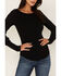 Image #3 - Free People Women's Daisy Chain Cuff Knit Long Sleeve Top, Black, hi-res