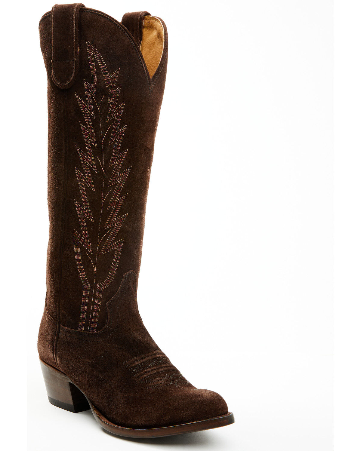 Image #1 - Macie Bean Women's Life's Like A Box Of Chocolates Suede Tall Western Boots - Round Toe, Chocolate, hi-res