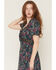 Image #4 - Idyllwind Women's Dudley Floral Print Short Sleeve Tie-Front Midi Dress, Black, hi-res