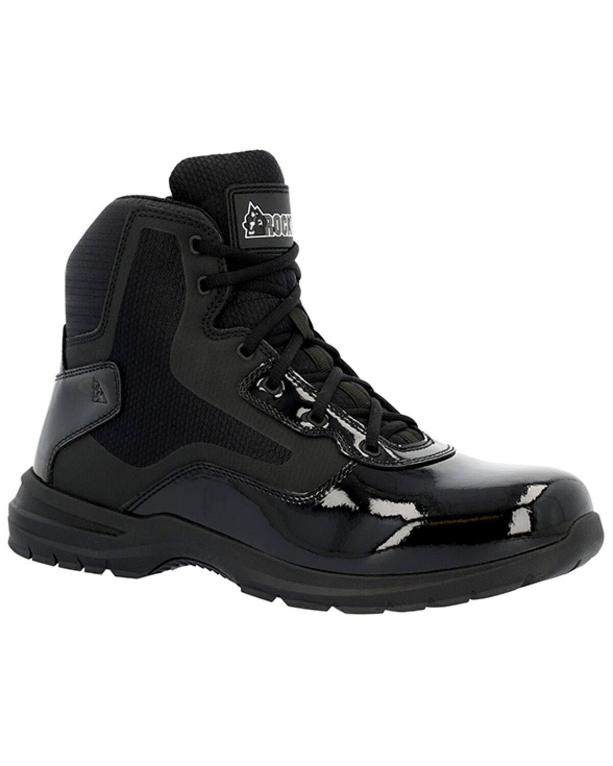 Rocky Men's Cadet 6" Public Service Work Boots - Soft Toe, Black, hi-res