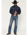 Image #1 - Cinch Men's Ian Medium Wash Slim Bootcut Rigid Denim Jeans, Indigo, hi-res