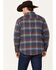 Image #4 - Dakota Grizzly Men's Quilted Tobias Ripstop Plaid Print Snap Flannel Jacket, Navy, hi-res
