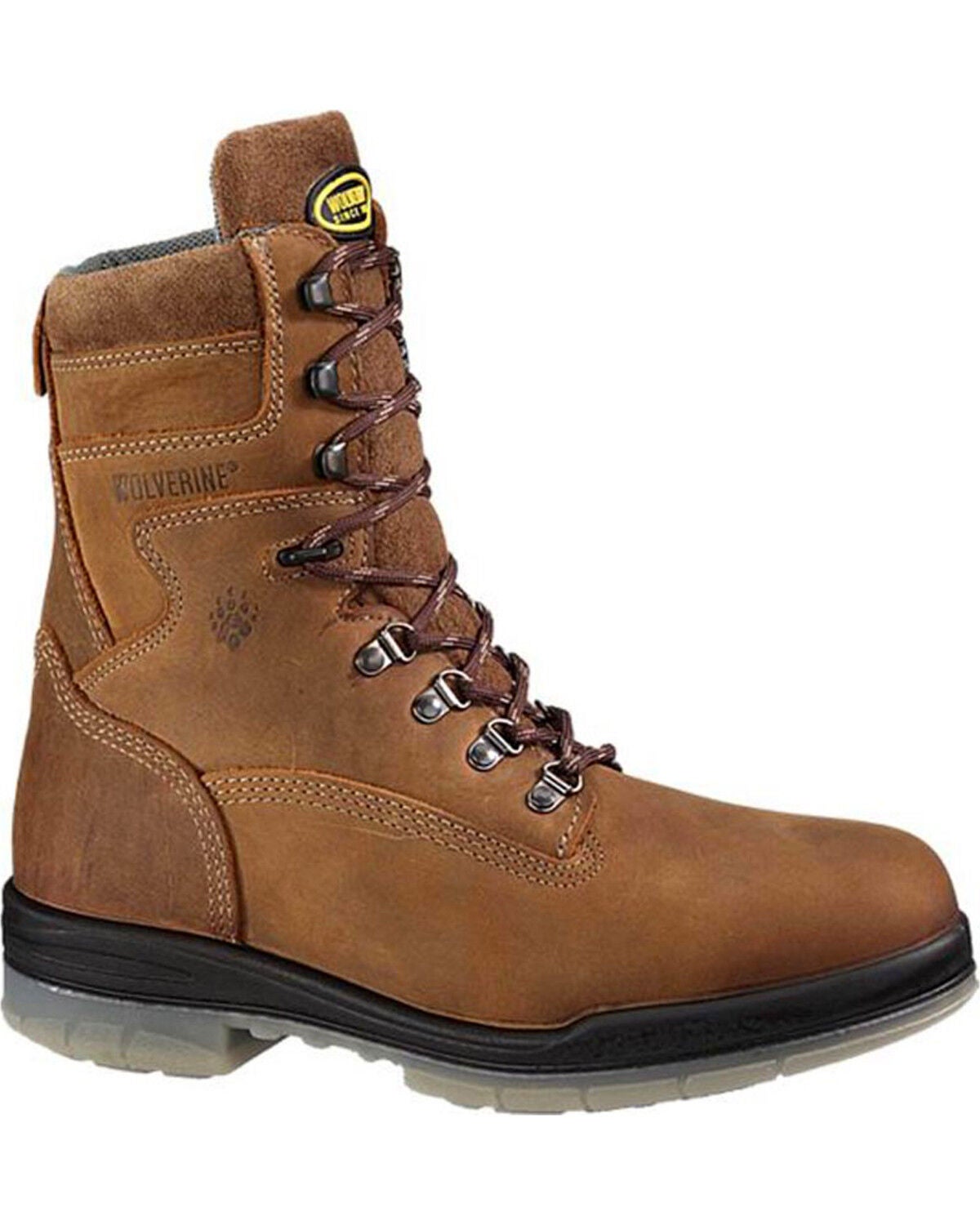 Image #1 - Wolverine Men's DuraShocks&reg; Insulated Waterproof Work Boots, Brown, hi-res