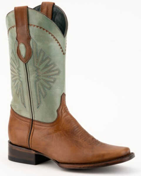 Ferrini Men's Santa Fe Western Boots - Square Toe , Brandy Brown, hi-res