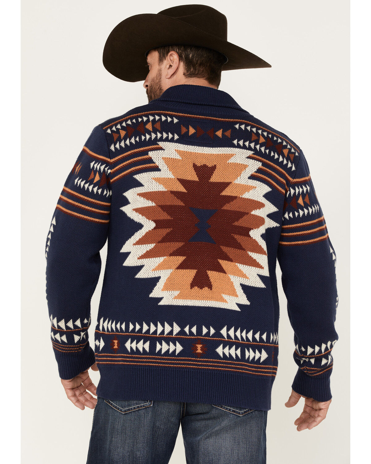 Image #4 - Cinch Men's Southwestern Pullover Knit Sweater, , hi-res
