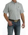 Image #1 - Cinch Men's Geo Print Short Sleeve Button-Down Western Shirt, Aqua, hi-res
