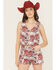 Image #1 - Rock & Roll Denim Women's Americana Print Button-Down Denim Vest, Red, hi-res