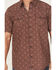 Image #3 - Moonshine Spirit Men's Lava Paisley Print Short Sleeve Snap Western Shirt, Red, hi-res
