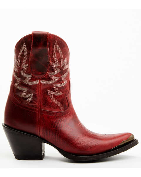 Image #2 - Idyllwind Women's Wheels Western Booties - Pointed Toe, Red, hi-res
