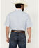 Image #4 - Wrangler 20X Men's Advanced Comfort Geo Print Short Sleeve Snap Stretch Western Shirt, Blue, hi-res