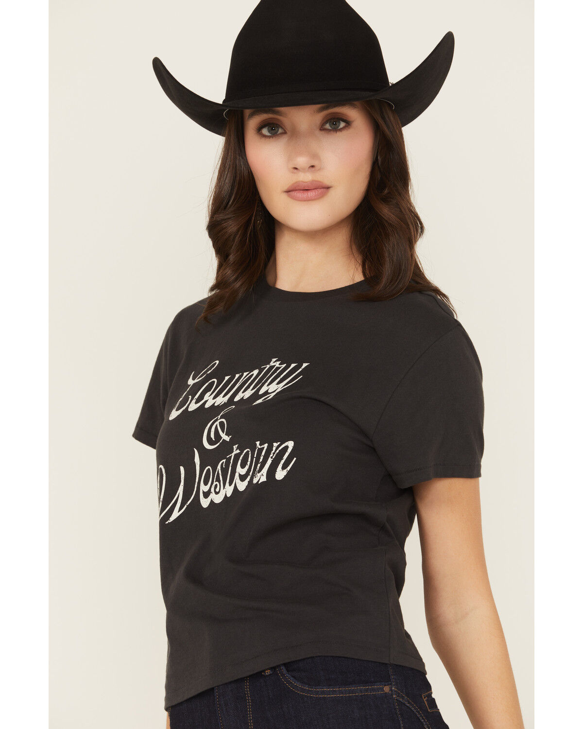 Image #2 - White Crow Women's Country & Western Short Sleeve Graphic Tee, Black, hi-res