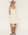 Image #1 - ATAP Women's Crochet Front Embroidered Mini Dress, Ivory, hi-res