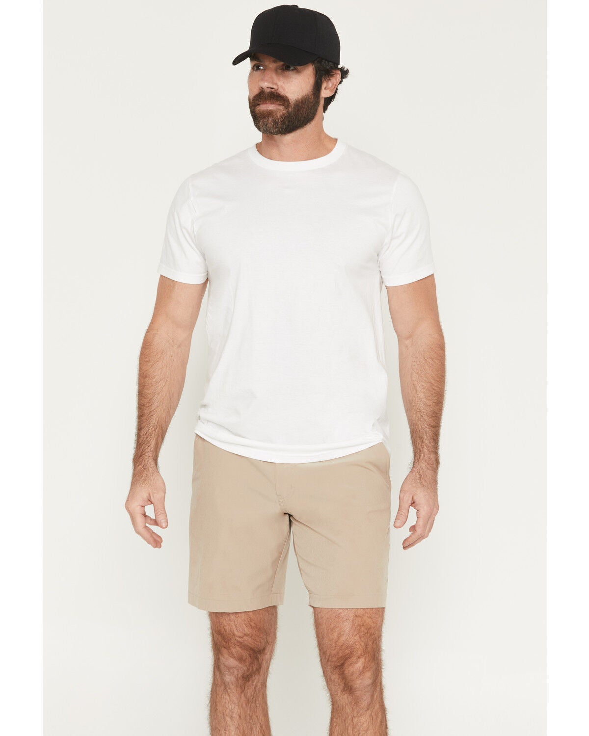 Rock & Roll Denim Men's 8" Solid Stretch Chino Shorts, Khaki, hi-res