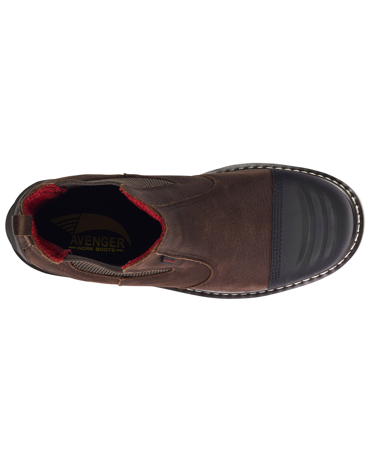 Image #5 - Avenger Men's Waterproof Romeo Wedge Work Boots - Carbon Toe, Brown, hi-res