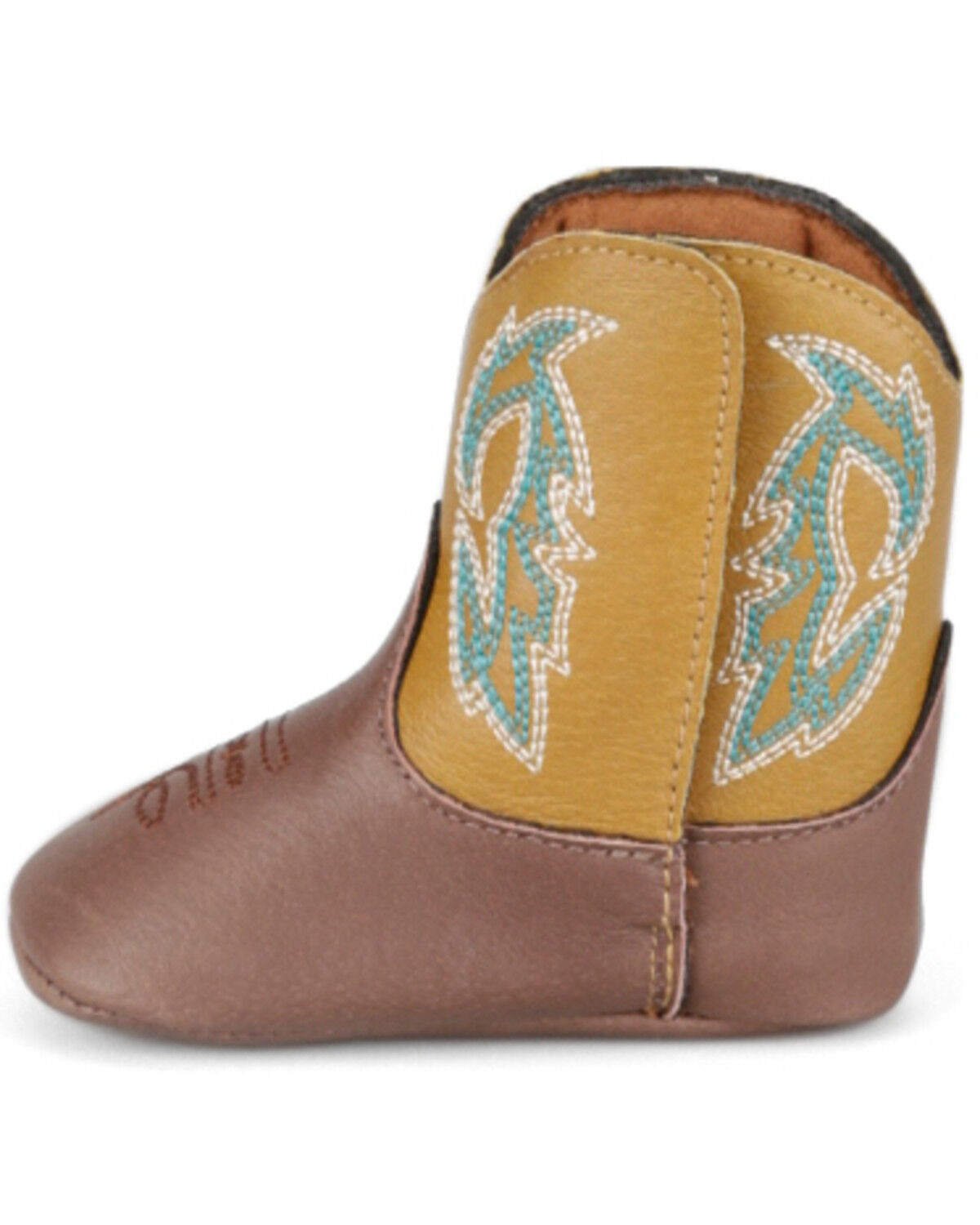 Image #3 - Justin Infant Boys' Baby Canter Western Boots - Broad Square Toe, Tan, hi-res