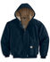 Image #1 - Carhartt Men's FR Duck Active Hooded Jacket - Big & Tall, Navy, hi-res