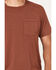 Image #3 - Brothers and Sons Men's Solid Basic Pocket T-Shirt , Dark Orange, hi-res