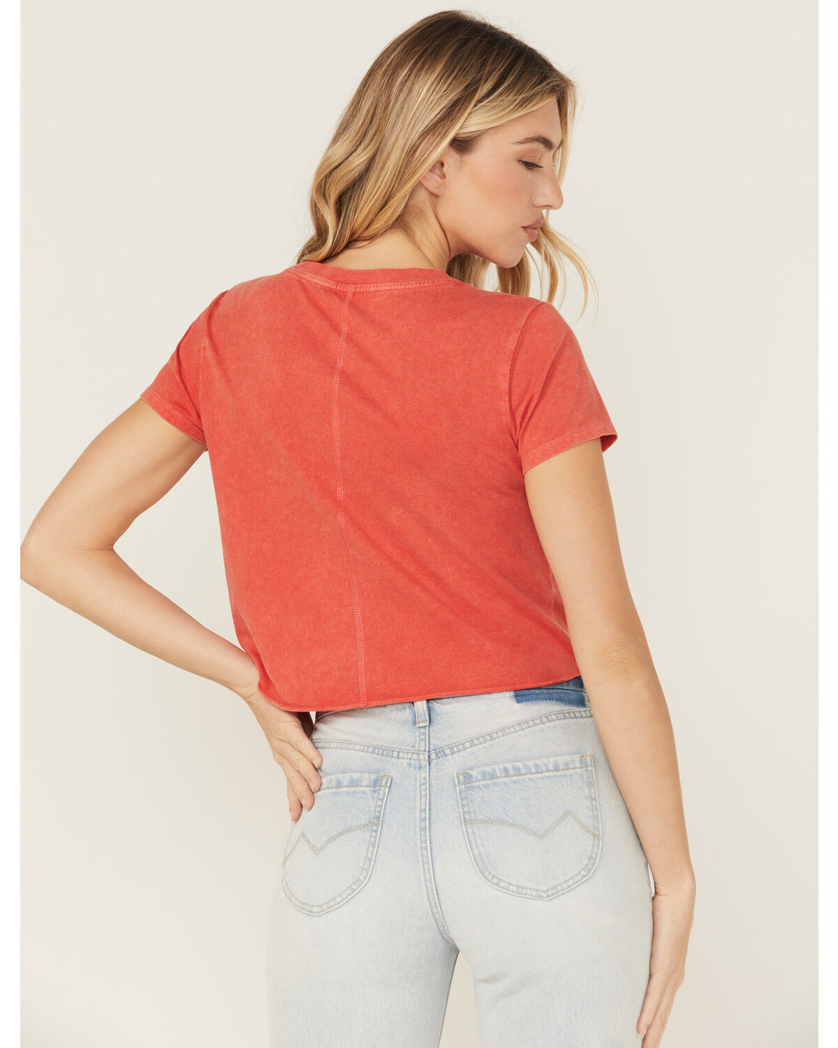 Image #4 - Shyanne Women's Chase Whiskey Not Cowboys Short Sleeve Cropped Graphic Tee, Red, hi-res