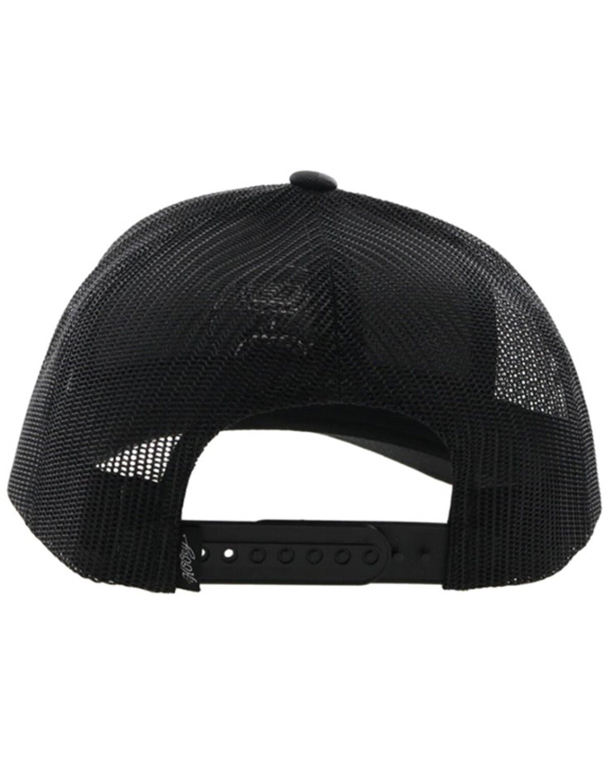 Image #2 - Hooey Men's O Classic Embroidered Logo Trucker Cap, Black, hi-res