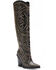 Image #1 - Azalea Wang Women's Texas Rhinestone Western Boots - Round Toe, Black, hi-res