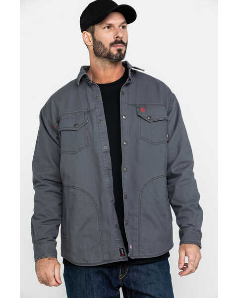 Image #3 - Ariat Men's FR Rig Shirt Work Jacket - Big , Grey, hi-res