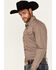 Image #3 - Justin Men's Boot Barn Exclusive Geo Striped Print Long Sleeve Button-Down Stretch Western Shirt, Grey, hi-res