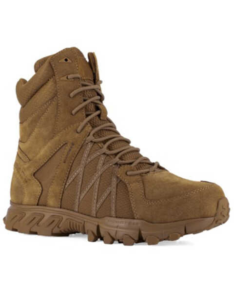 Image #1 - Reebok Men's Trailgrip 8" Tactical Work Boots - Soft Toe, Black/grey, hi-res