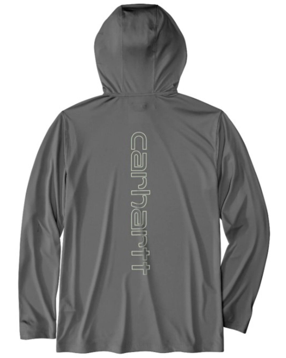 Image #3 - Carhartt Men's Force Sun Defender™ Lightweight Long Sleeve Hooded Graphic T-Shirt, Grey, hi-res