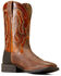 Image #1 - Ariat Men's Steadfast Performance Western Boots - Broad Square Toe, Brown, hi-res