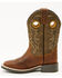 Image #3 - Cody James Boys' Buck Western Boots - Broad Square Toe, Olive, hi-res