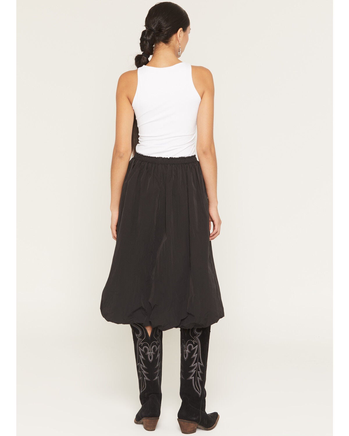 Image #3 - By Together Women's Bubble Midi Skirt, Black, hi-res