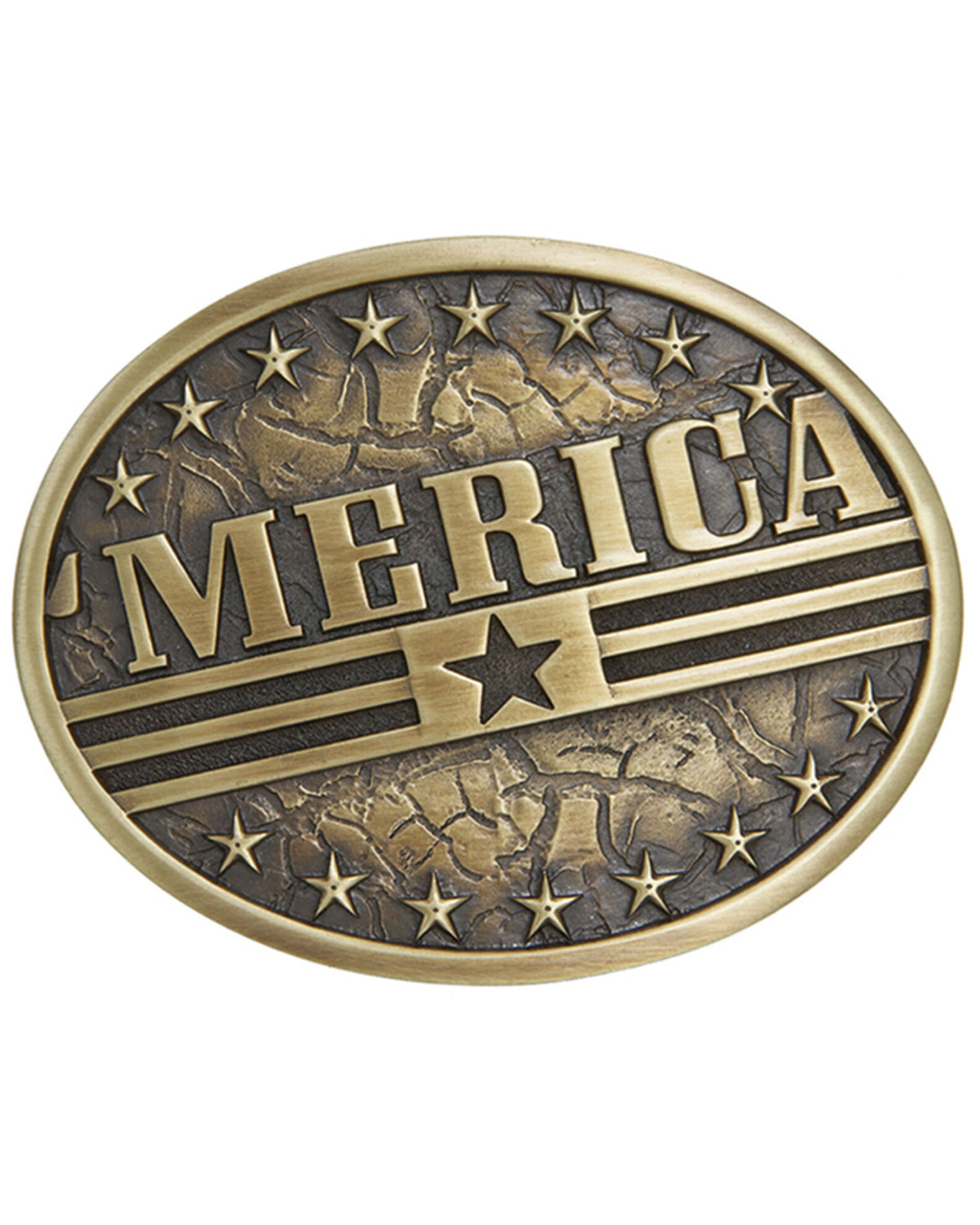 Image #1 - Cody James Men's 'Merica Flag Buckle, Bronze, hi-res