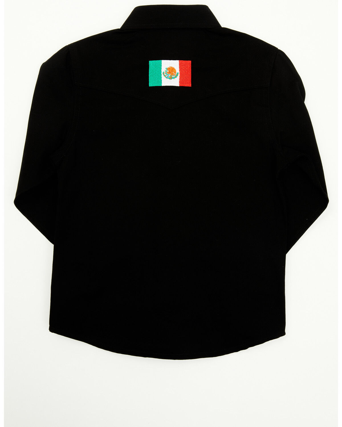 Image #4 - Rodeo Clothing Boys' Mexico Rodeo Long Sleeve Snap Western Shirt, Black, hi-res
