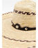 Cody James Palm Brick Pinto Palm Straw Western Hat , Natural, hi-res