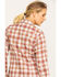 Ariat Women's FR Orange Victoria Plaid Long Sleeve Work Shirt , Orange, hi-res
