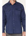 Image #3 - Hawx Men's Twill Western Snap Work Shirt, Dark Blue, hi-res