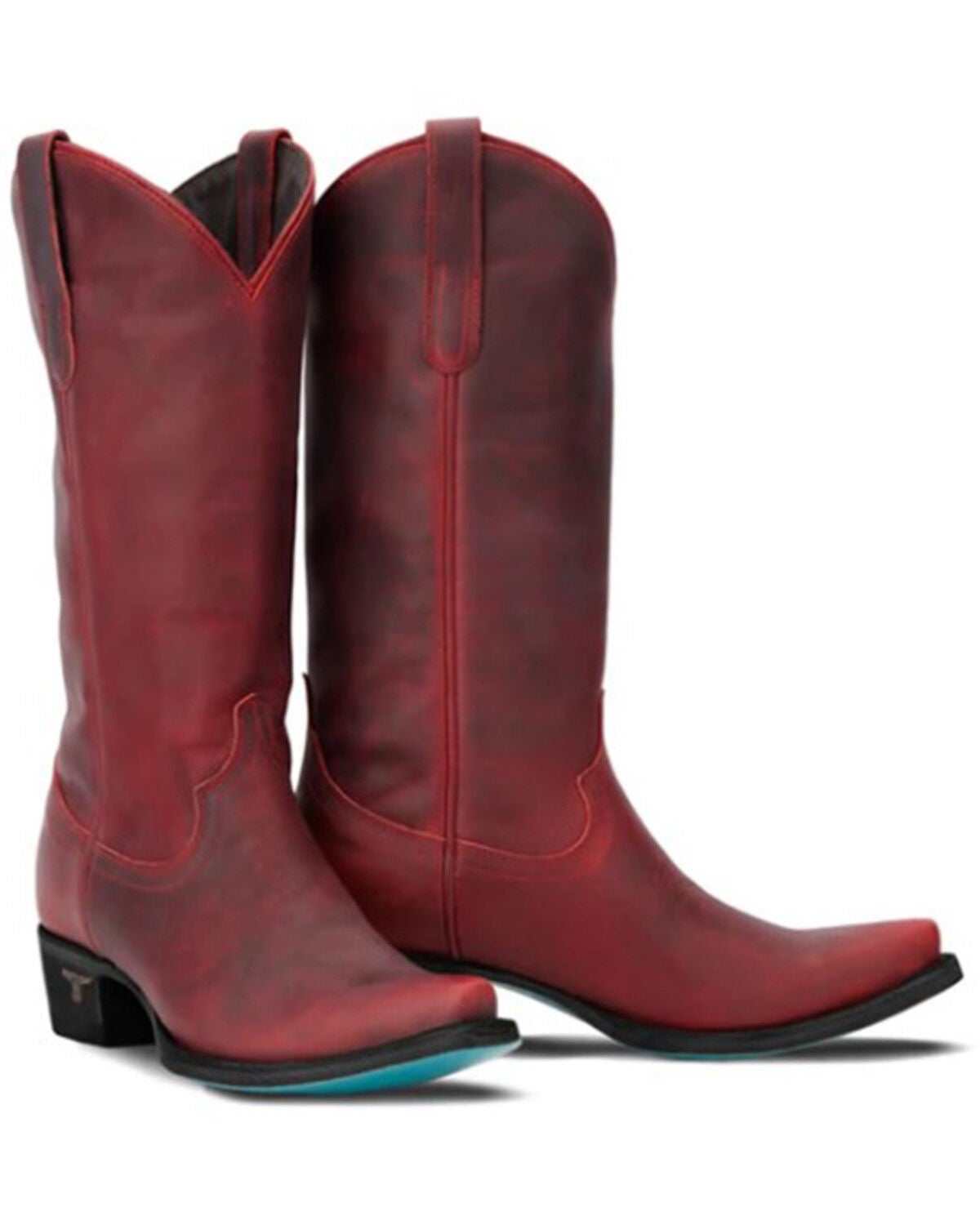 Lane Women's Emma Jane Tall Western Boots - Snip Toe, Ruby, hi-res
