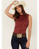 Image #1 - Shyanne Women's Rawlins Riding Performance Stretch Shirt, Brick Red, hi-res