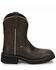 Justin Women's Mandra Brown Western Boots - Square Toe, Dark Brown, hi-res