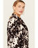 Image #2 - Wrangler Retro Women's Cow Print Sherpa Pullover, Brown, hi-res