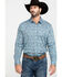 Scully Signature Soft Series Men's Turquoise Paisley Print Long Sleeve Western Shirt  , Turquoise, hi-res