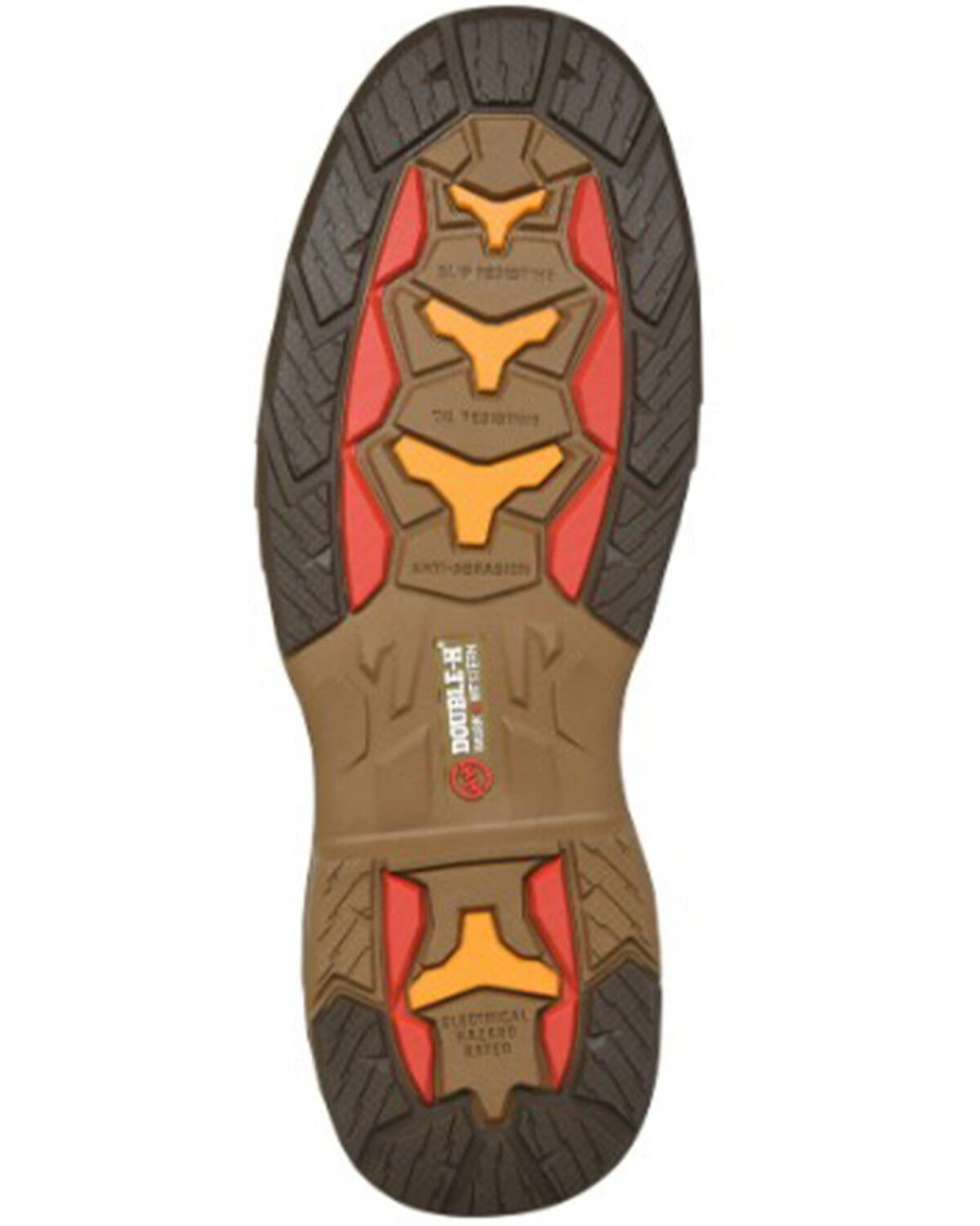 Image #5 - Double H Men's 8" Western Work Boots - Composite Toe, Medium Brown, hi-res