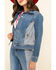 Image #4 -  Lee Women's Contrast Denim Seamed Jacket , Blue, hi-res