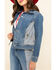 Image #4 - Lee Women's Contrast Denim Seamed Jacket, Blue, hi-res