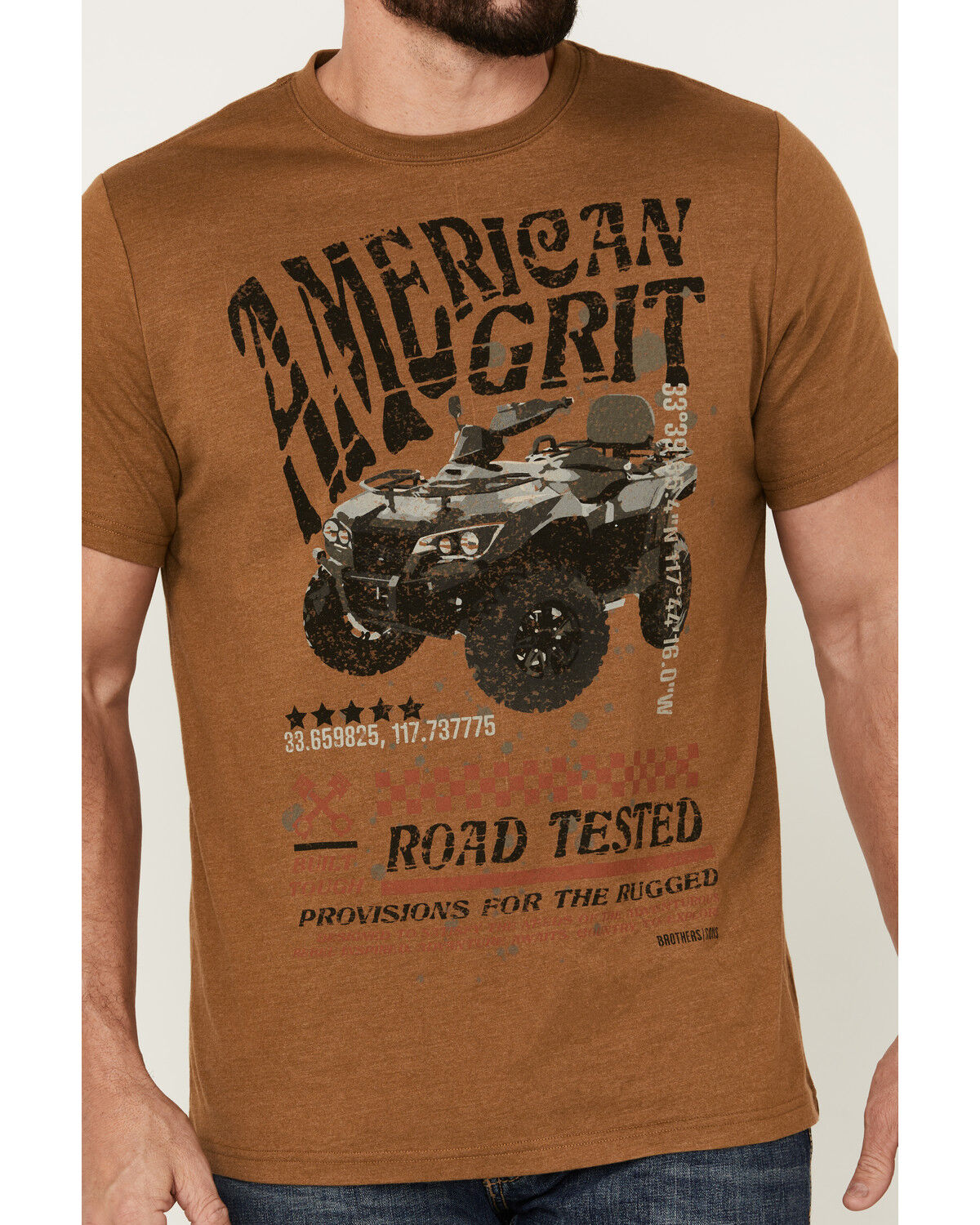 Image #3 - Brothers and Sons Men's American Grit Short Sleeve Graphic T-Shirt, Caramel, hi-res