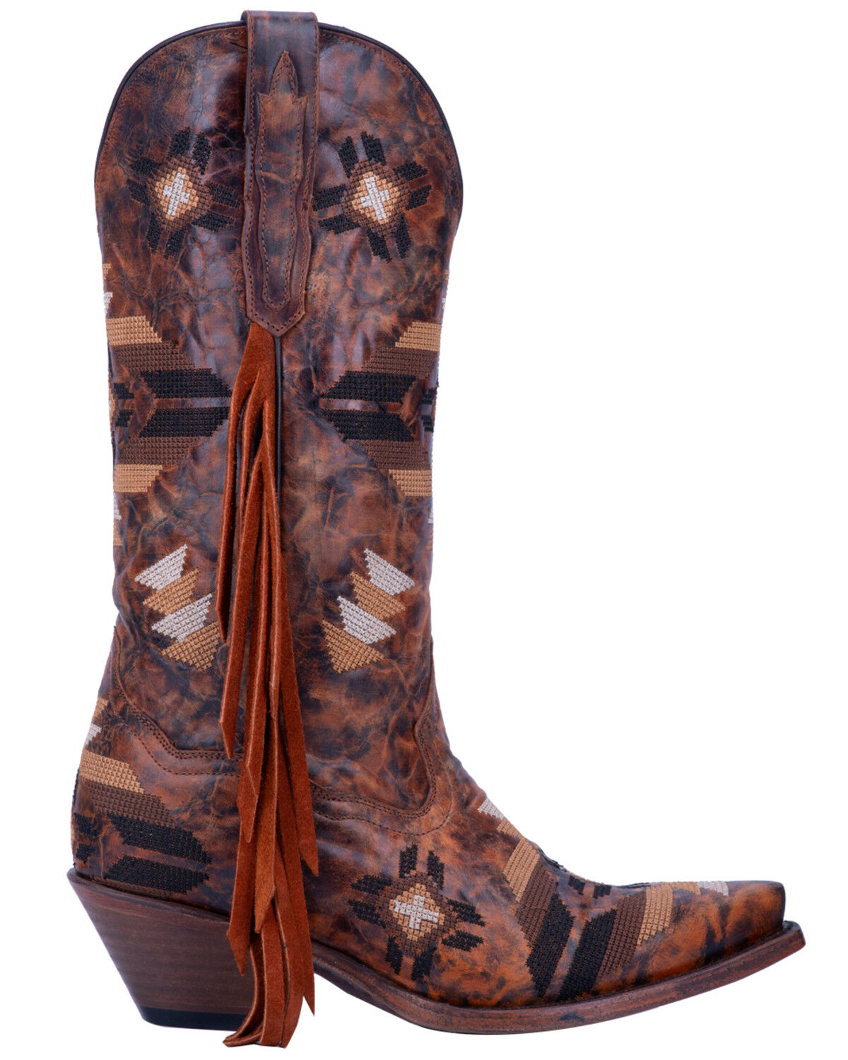 Pueblo Fringe Western Boots - Snip Toe 